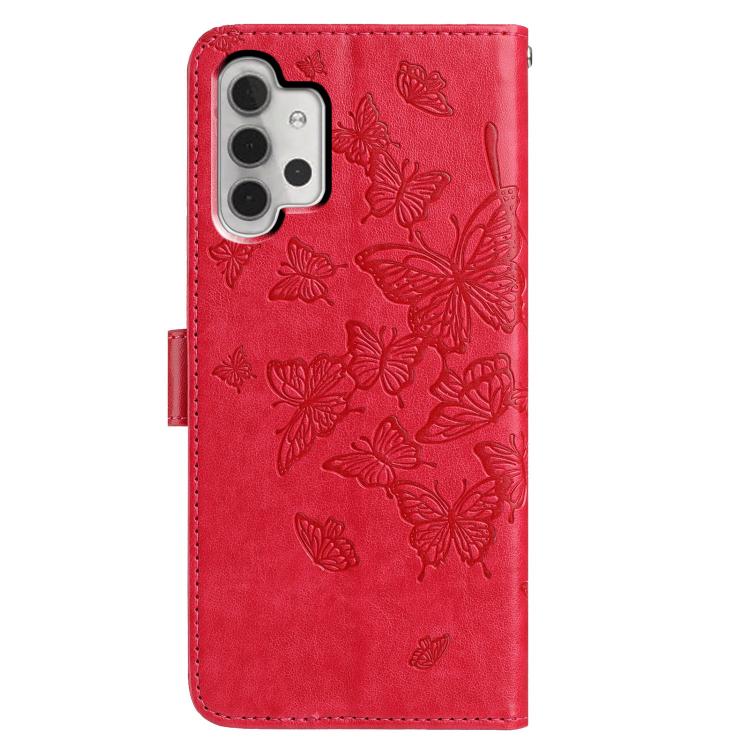 For Samsung Galaxy A32 5G Butterfly Flutter Pattern Embossed Leather Phone Case