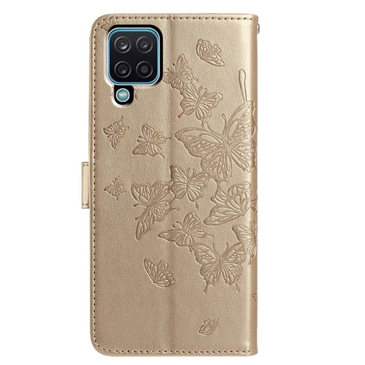 For Samsung Galaxy A42 5G Butterfly Flutter Pattern Embossed Leather Phone Case