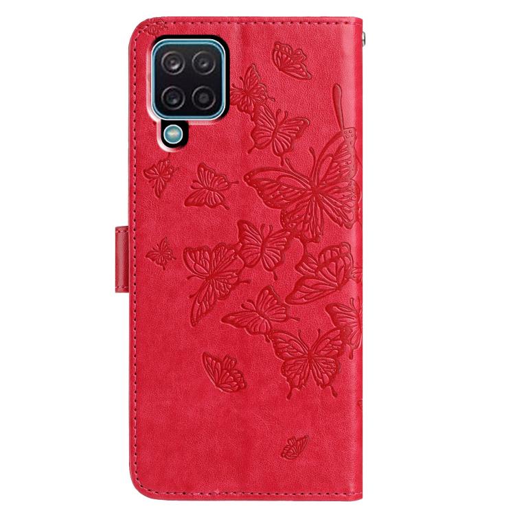 For Samsung Galaxy A42 5G Butterfly Flutter Pattern Embossed Leather Phone Case