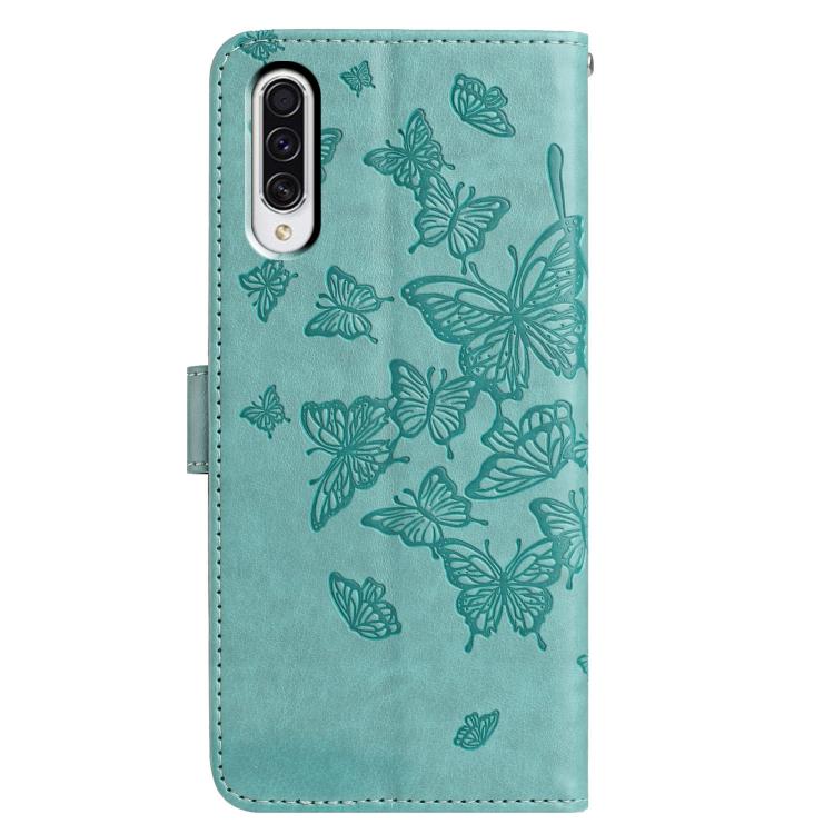 For Samsung Galaxy A50 Butterfly Flutter Pattern Embossed Leather Phone Case