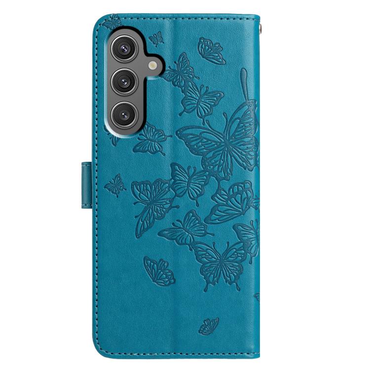 For Samsung Galaxy A54 Butterfly Flutter Pattern Embossed Leather Phone Case