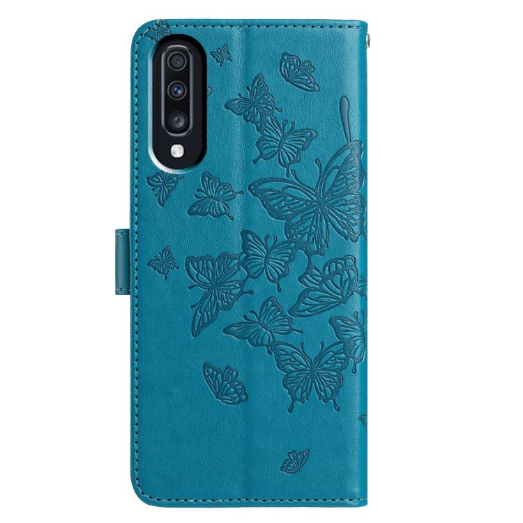 For Samsung Galaxy A70 Butterfly Flutter Pattern Embossed Leather Phone Case