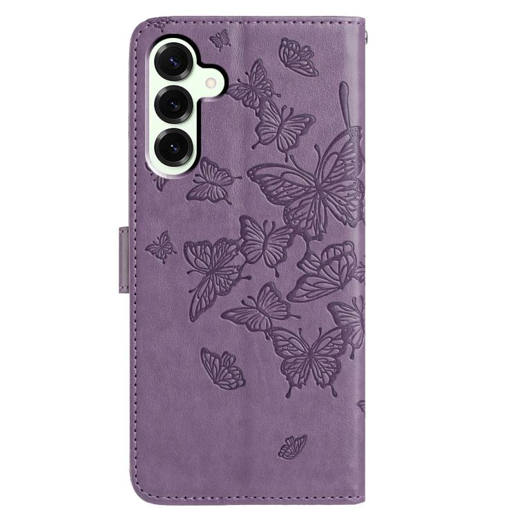 For Samsung Galaxy M16 Butterfly Flutter Pattern Embossed Leather Phone Case