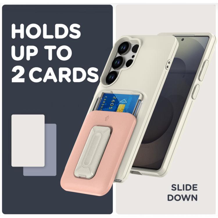 For Samsung Galaxy S25 Ultra 5G Sliding Card Holder Integrated Phone Case with Kickstand