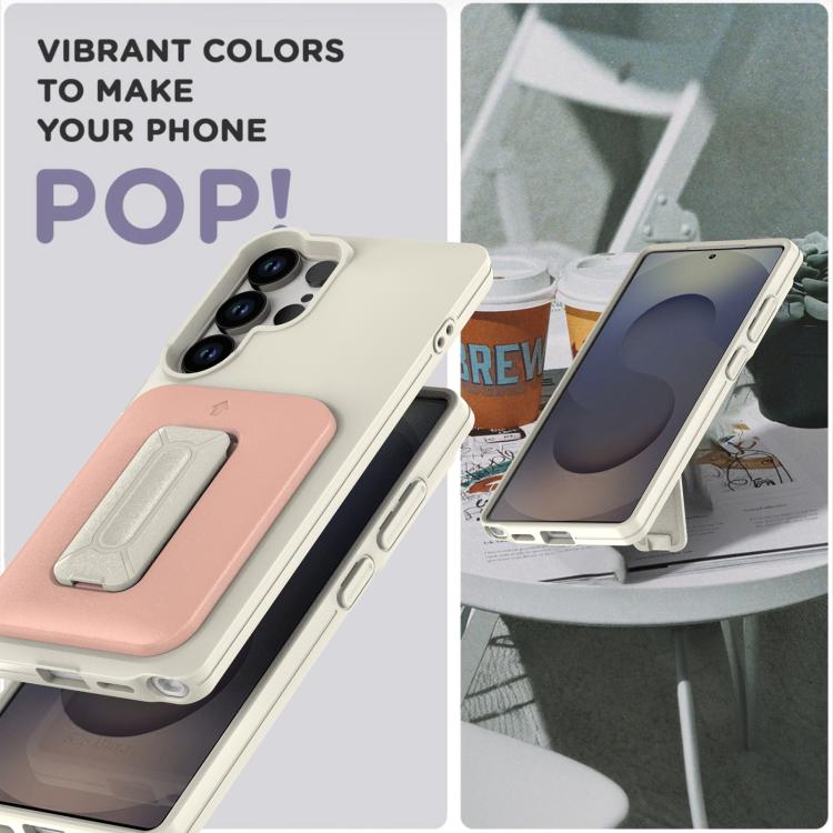 For Samsung Galaxy S25 Ultra 5G Sliding Card Holder Integrated Phone Case with Kickstand