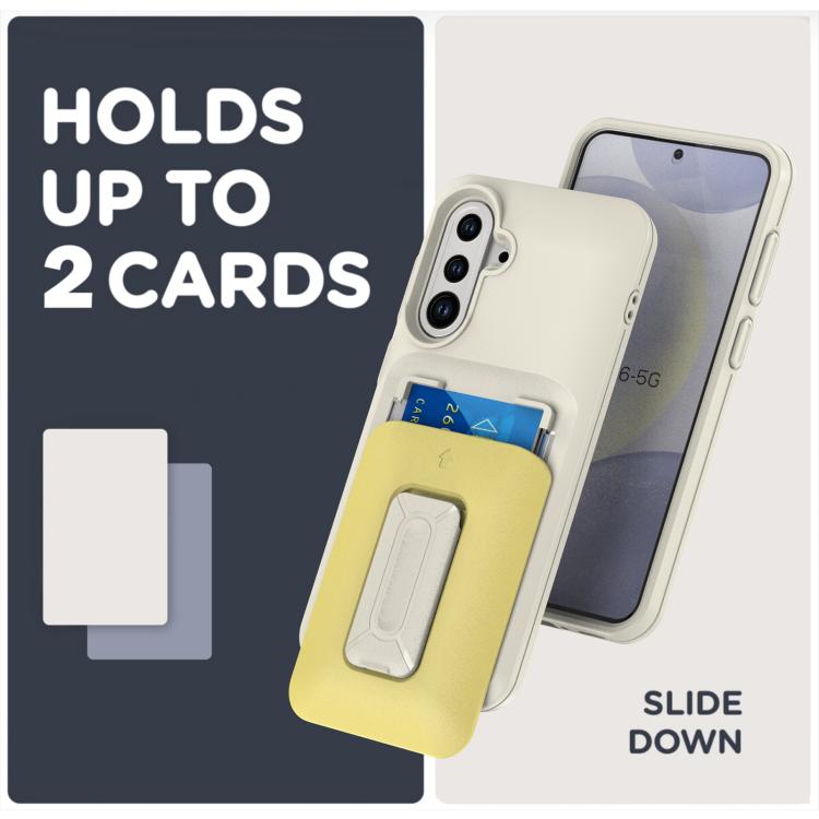 For Samsung Galaxy S24 FE 5G Sliding Card Holder Integrated Phone Case with Kickstand