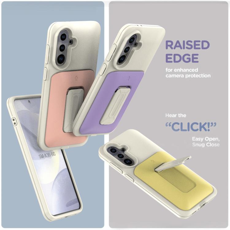 For Samsung Galaxy A55 5G Sliding Card Holder Integrated Phone Case with Kickstand