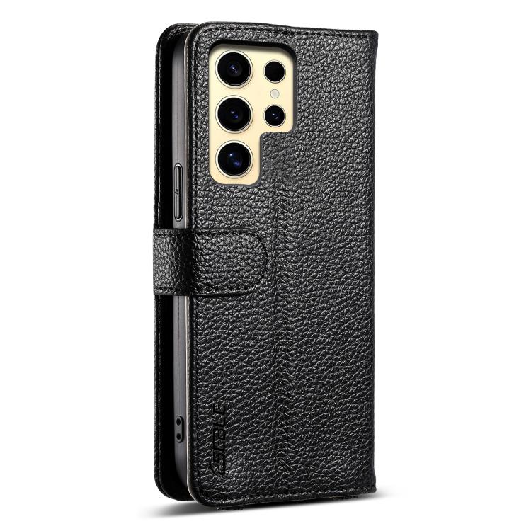 For Samsung Galaxy S23 Ultra 5G ESEBLE E11 Colorful Litchi Pattern Zipper Wallet Leather Phone Case