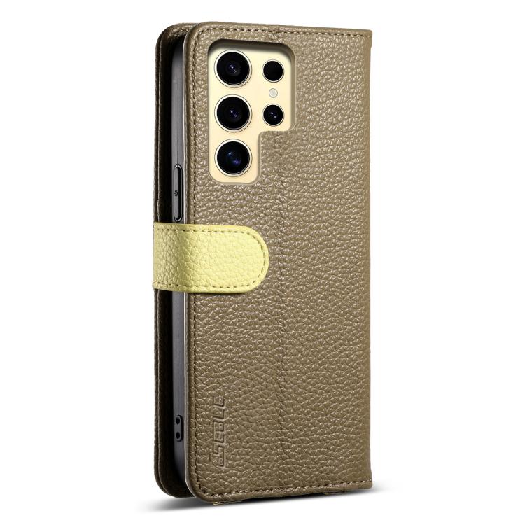 For Samsung Galaxy S23 Ultra 5G ESEBLE E11 Colorful Litchi Pattern Zipper Wallet Leather Phone Case