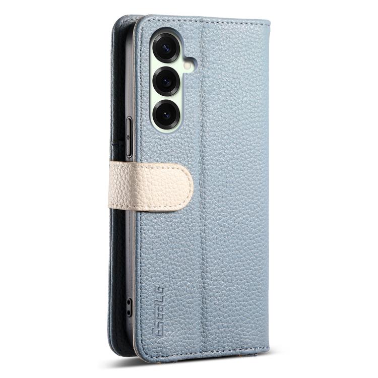 For Samsung Galaxy S24 5G ESEBLE E11 Colorful Litchi Pattern Zipper Wallet Leather Phone Case