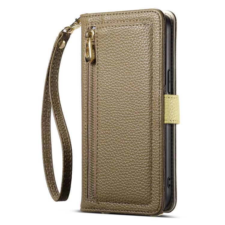 For Samsung Galaxy S25 5G ESEBLE E11 Colorful Litchi Pattern Zipper Wallet Leather Phone Case