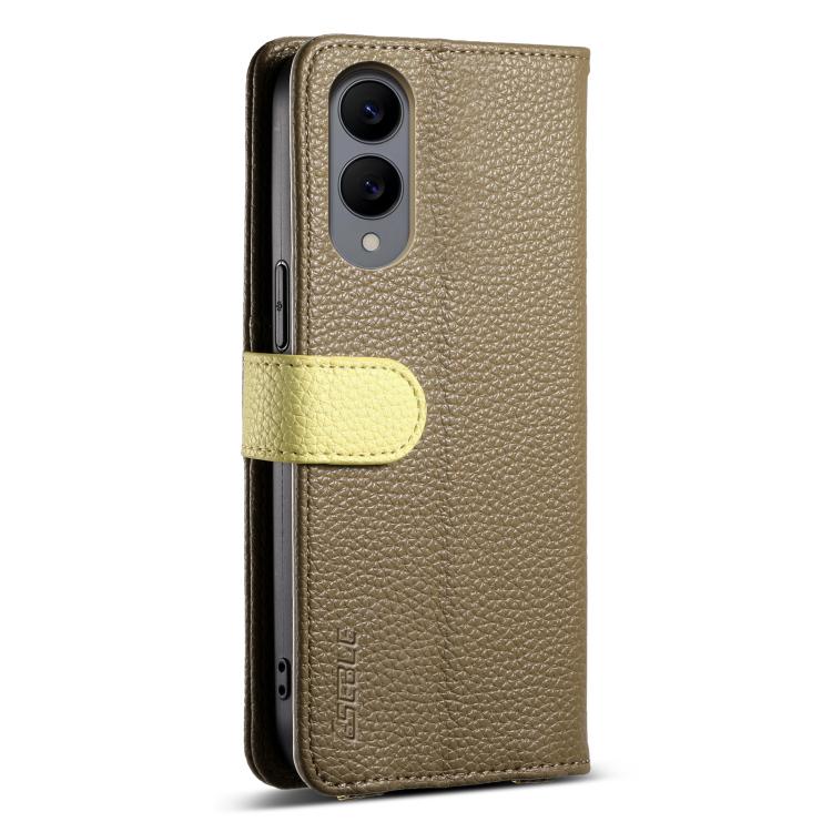 For Samsung Galaxy S25 Edge 5G ESEBLE E11 Colorful Litchi Pattern Zipper Wallet Leather Phone Case
