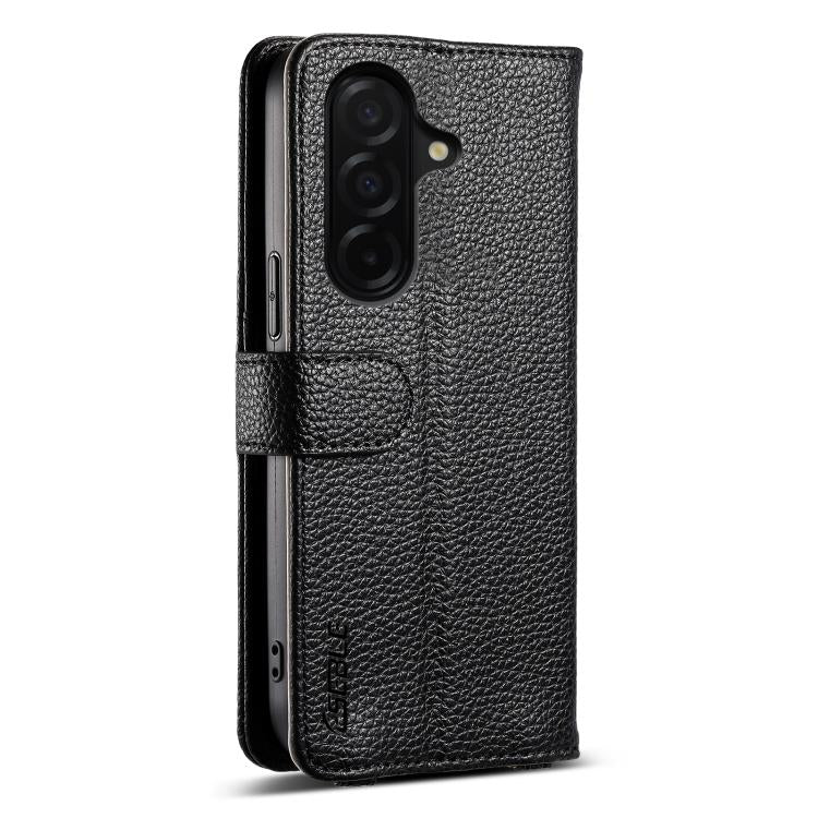 For Samsung Galaxy S25 FE 5G ESEBLE E11 Colorful Litchi Pattern Zipper Wallet Leather Phone Case