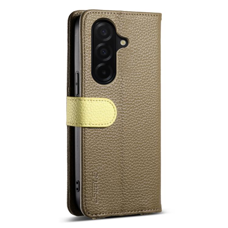 For Samsung Galaxy S25 FE 5G ESEBLE E11 Colorful Litchi Pattern Zipper Wallet Leather Phone Case
