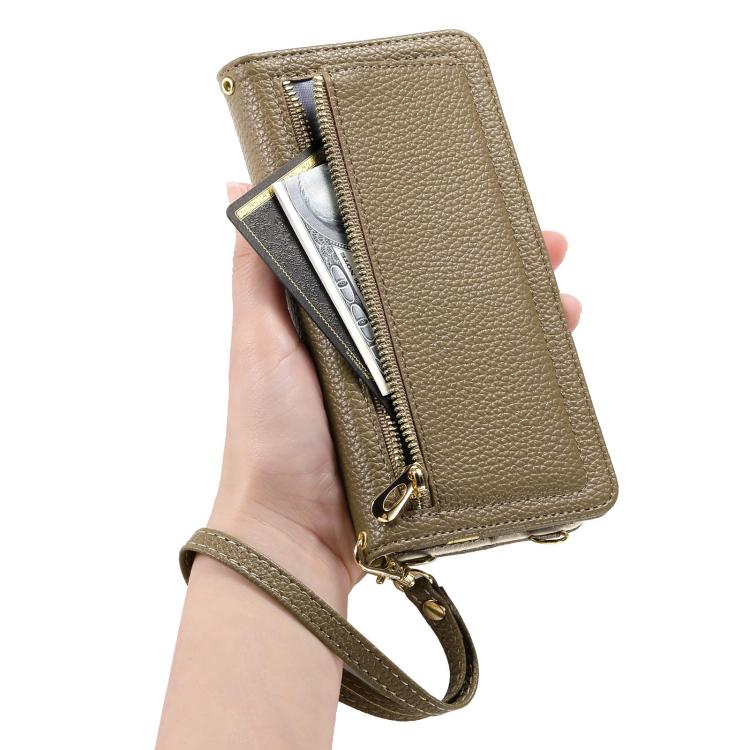 For Samsung Galaxy S25 FE 5G ESEBLE E11 Colorful Litchi Pattern Zipper Wallet Leather Phone Case