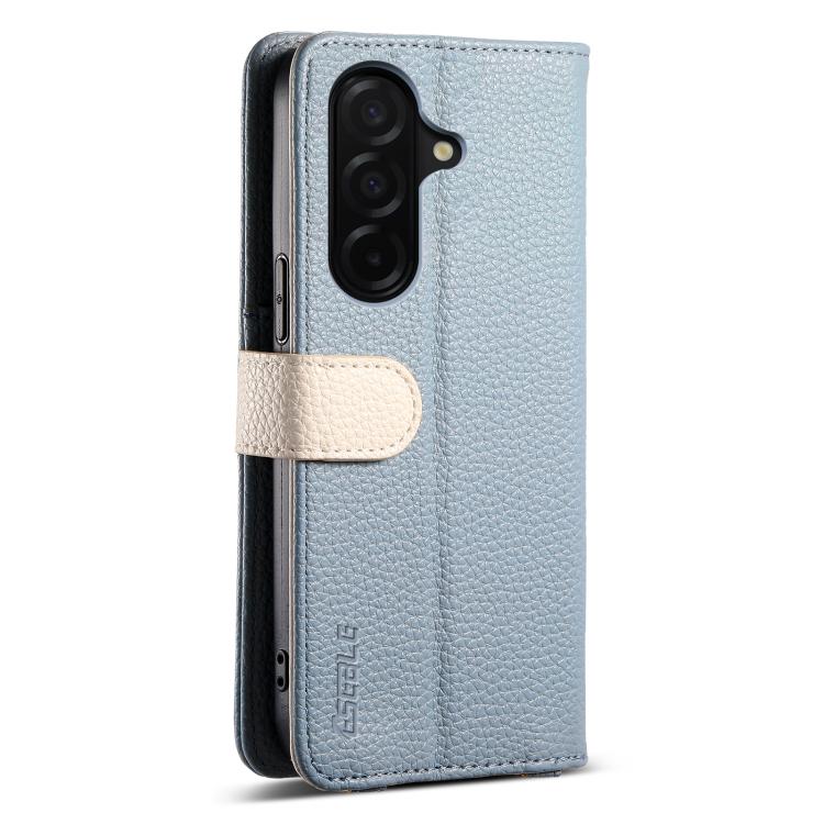 For Samsung Galaxy S25 FE 5G ESEBLE E11 Colorful Litchi Pattern Zipper Wallet Leather Phone Case