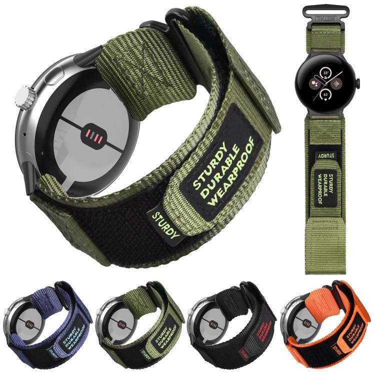 For Google Pixel Watch 4 / 3 45mm xDfind Quick Release Nylon Hook And Loop Fastener Buckle Watch Band