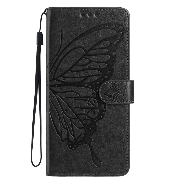 For iPhone 14 Pro Butterfly Flutter Pattern Embossed Leather Phone Case