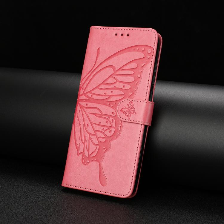 For iPhone 15 Butterfly Flutter Pattern Embossed Leather Phone Case