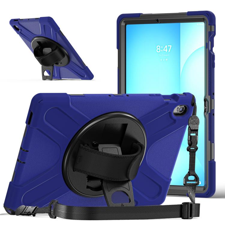 For Samsung Galaxy Tab S10 FE+ Rotatable Kickstand Grip Heavy Duty Hard Rugged Tablet Case