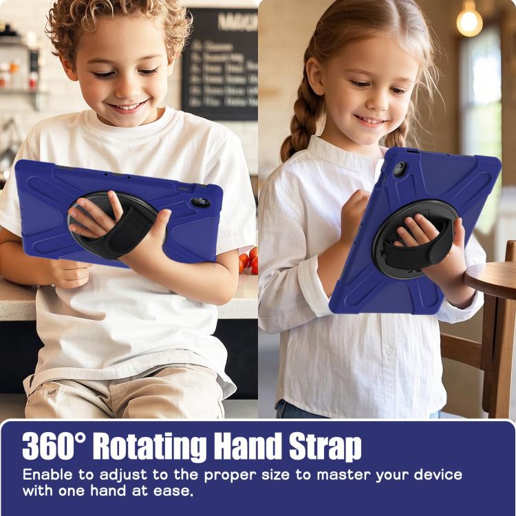 For Samsung Galaxy Tab S10 FE+ Rotatable Kickstand Grip Heavy Duty Hard Rugged Tablet Case