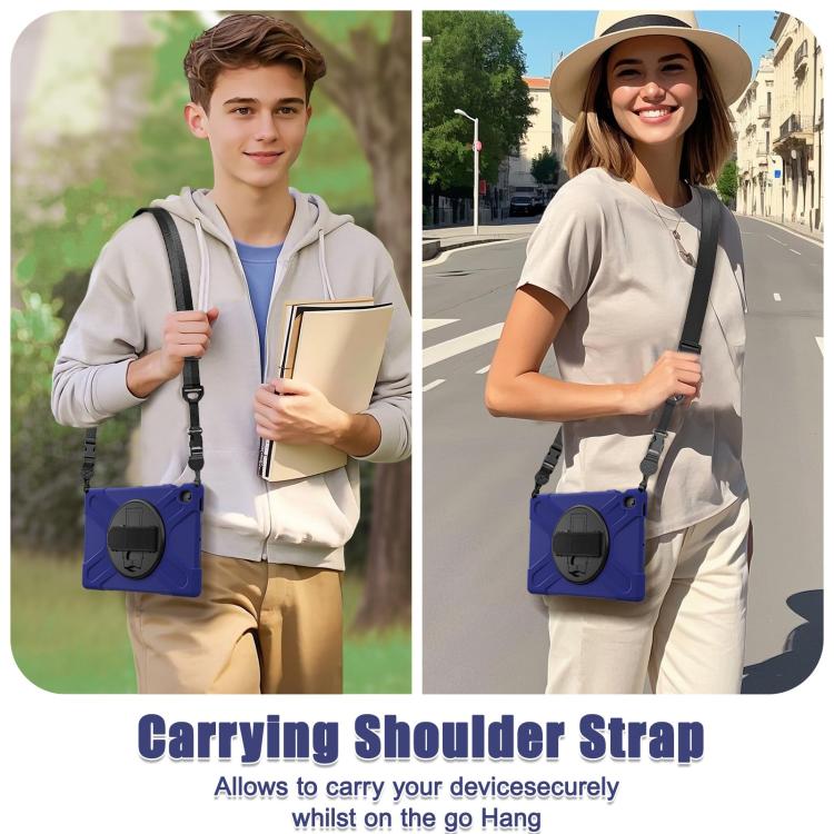 For Samsung Galaxy Tab S10 FE+ Rotatable Kickstand Grip Heavy Duty Hard Rugged Tablet Case