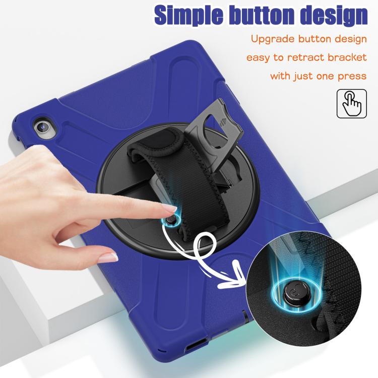 For Samsung Galaxy Tab S10 FE+ Rotatable Kickstand Grip Heavy Duty Hard Rugged Tablet Case