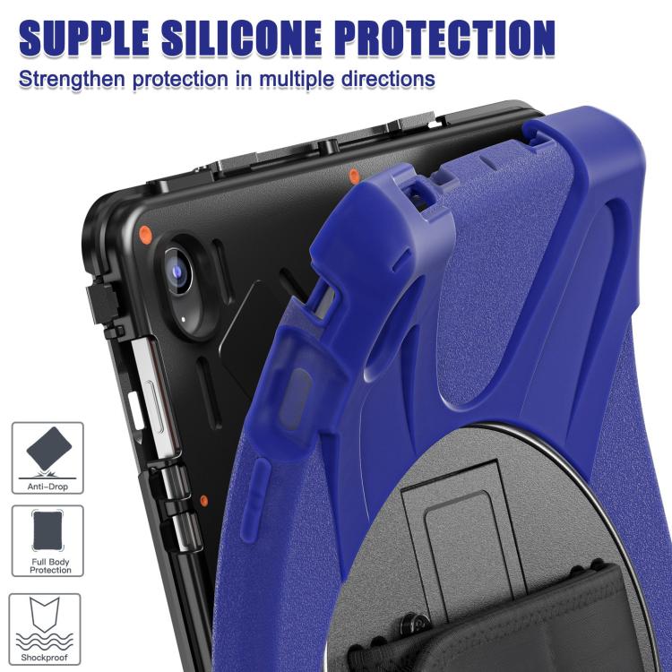 For Samsung Galaxy Tab S10 FE+ Rotatable Kickstand Grip Heavy Duty Hard Rugged Tablet Case
