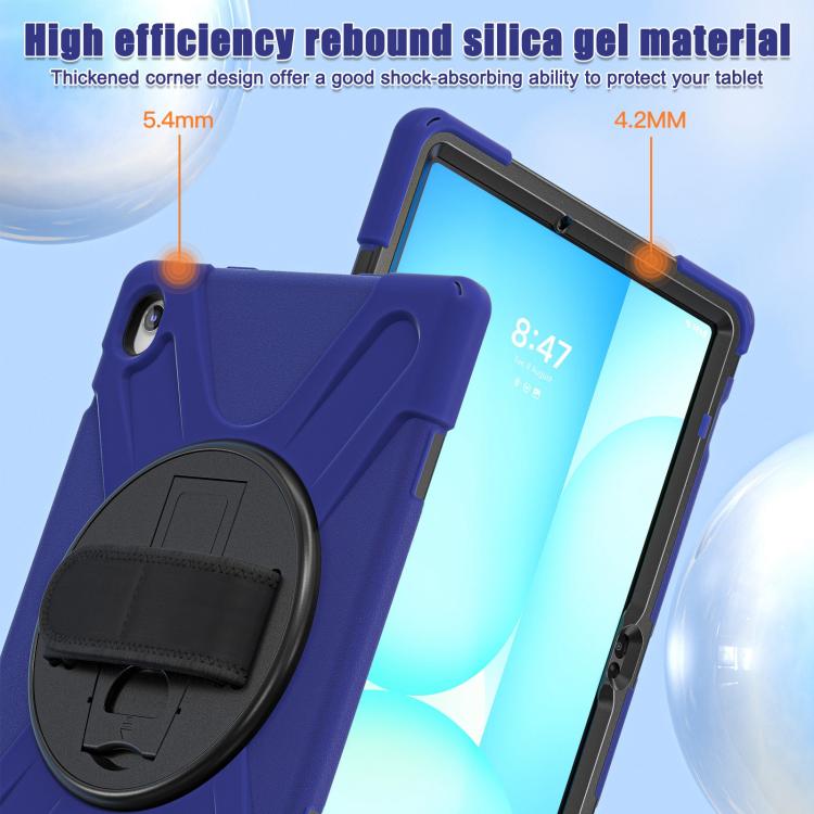 For Samsung Galaxy Tab S10 FE+ Rotatable Kickstand Grip Heavy Duty Hard Rugged Tablet Case