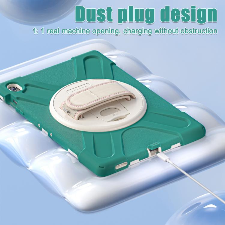 For Samsung Galaxy Tab S10 FE+ Rotatable Kickstand Grip Heavy Duty Hard Rugged Tablet Case