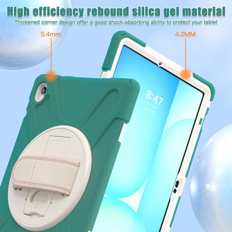 For Samsung Galaxy Tab S10 FE+ Rotatable Kickstand Grip Heavy Duty Hard Rugged Tablet Case