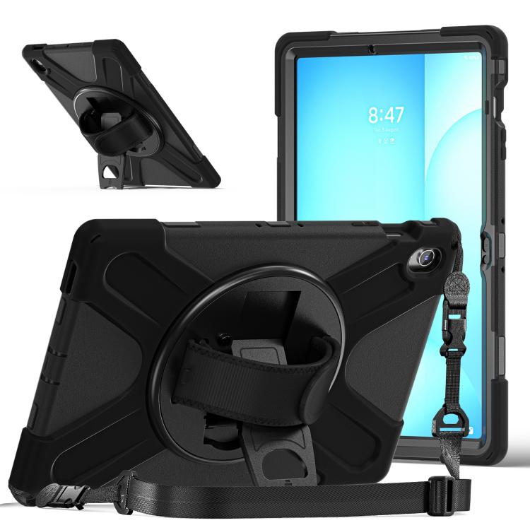 For Samsung Galaxy Tab S10 FE+ Rotatable Kickstand Grip Heavy Duty Hard Rugged Tablet Case