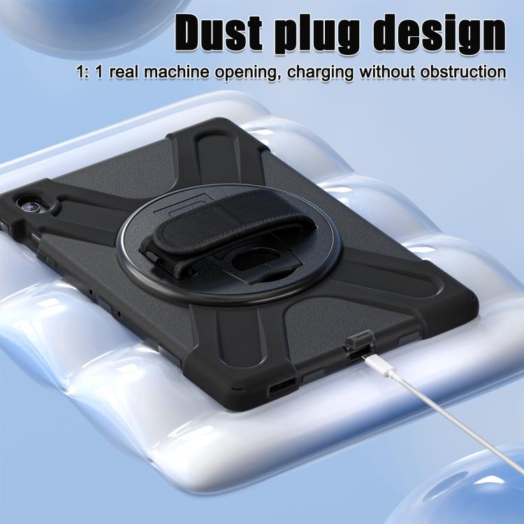 For Samsung Galaxy Tab S10 FE+ Rotatable Kickstand Grip Heavy Duty Hard Rugged Tablet Case