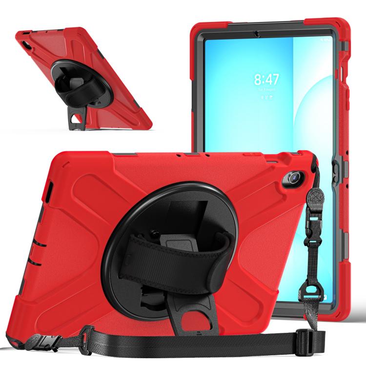For Samsung Galaxy Tab S10 FE+ Rotatable Kickstand Grip Heavy Duty Hard Rugged Tablet Case