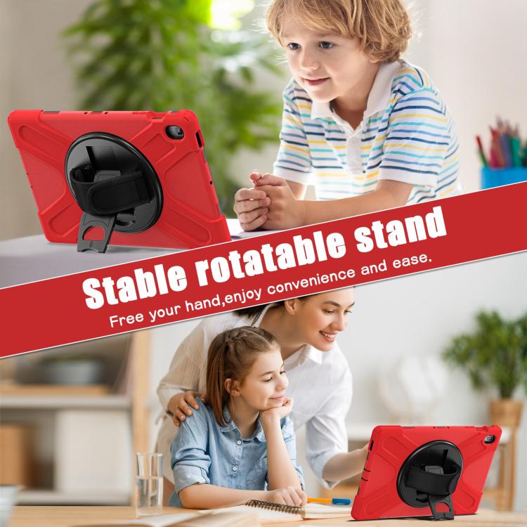 For Samsung Galaxy Tab S10 FE+ Rotatable Kickstand Grip Heavy Duty Hard Rugged Tablet Case