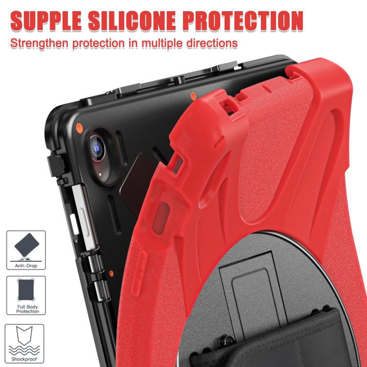 For Samsung Galaxy Tab S10 FE+ Rotatable Kickstand Grip Heavy Duty Hard Rugged Tablet Case
