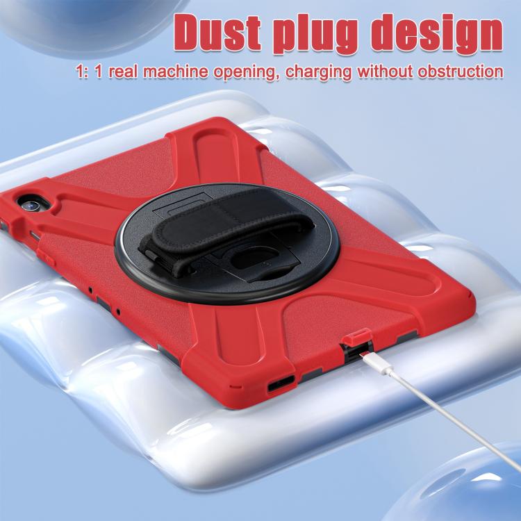 For Samsung Galaxy Tab S10 FE+ Rotatable Kickstand Grip Heavy Duty Hard Rugged Tablet Case