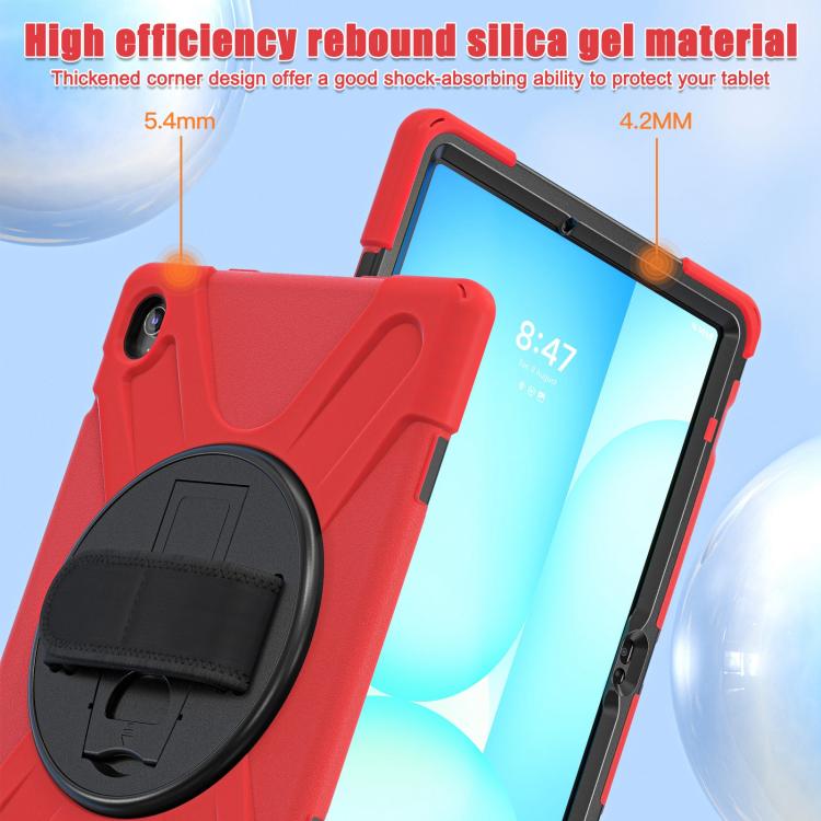 For Samsung Galaxy Tab S10 FE+ Rotatable Kickstand Grip Heavy Duty Hard Rugged Tablet Case