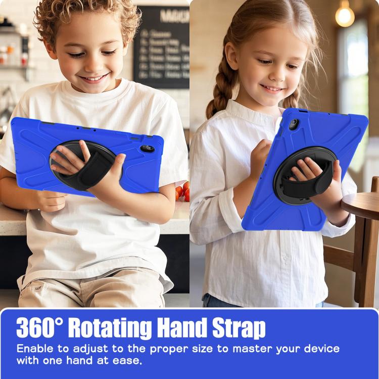 For Samsung Galaxy Tab S10 FE+ Rotatable Kickstand Grip Heavy Duty Hard Rugged Tablet Case
