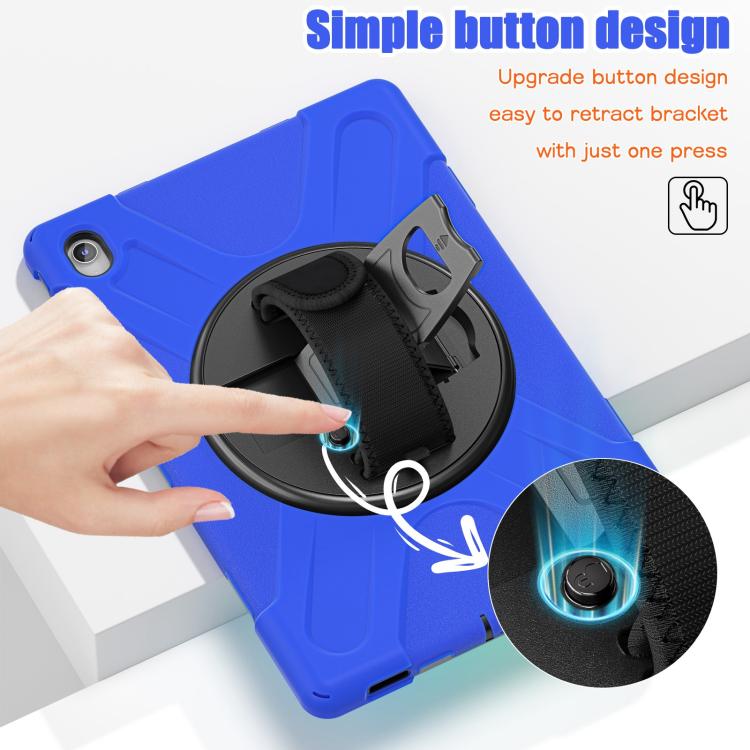 For Samsung Galaxy Tab S10 FE+ Rotatable Kickstand Grip Heavy Duty Hard Rugged Tablet Case