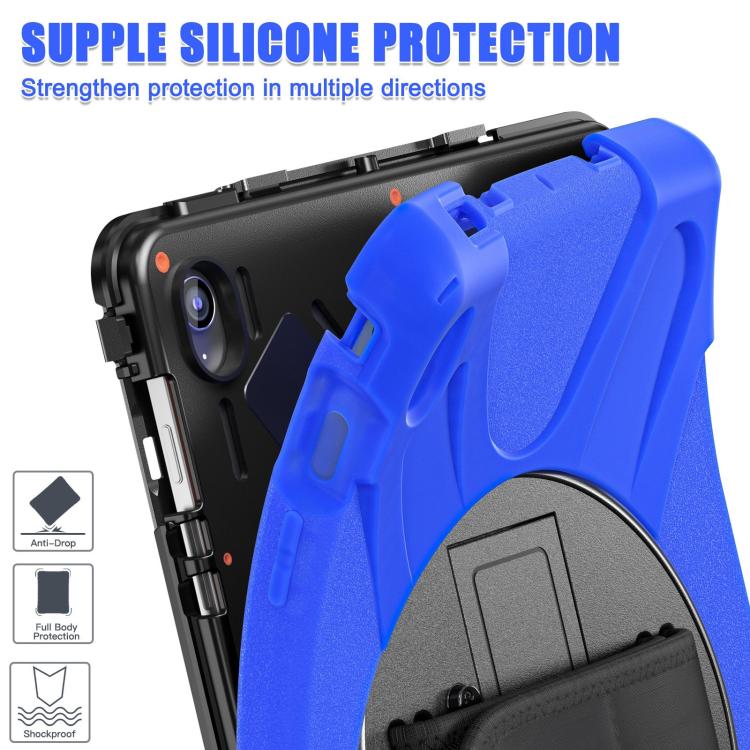 For Samsung Galaxy Tab S10 FE+ Rotatable Kickstand Grip Heavy Duty Hard Rugged Tablet Case
