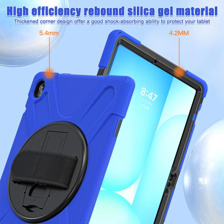For Samsung Galaxy Tab S10 FE+ Rotatable Kickstand Grip Heavy Duty Hard Rugged Tablet Case