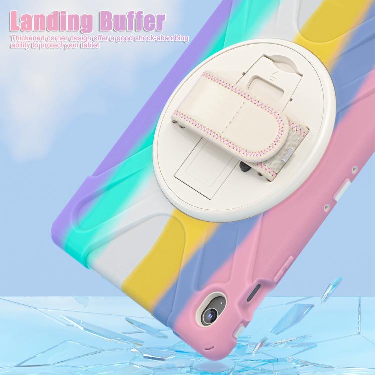 For Samsung Galaxy Tab S10 FE+ Rotatable Kickstand Grip Heavy Duty Hard Rugged Tablet Case