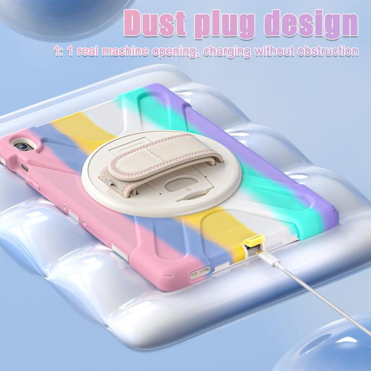 For Samsung Galaxy Tab S10 FE+ Rotatable Kickstand Grip Heavy Duty Hard Rugged Tablet Case