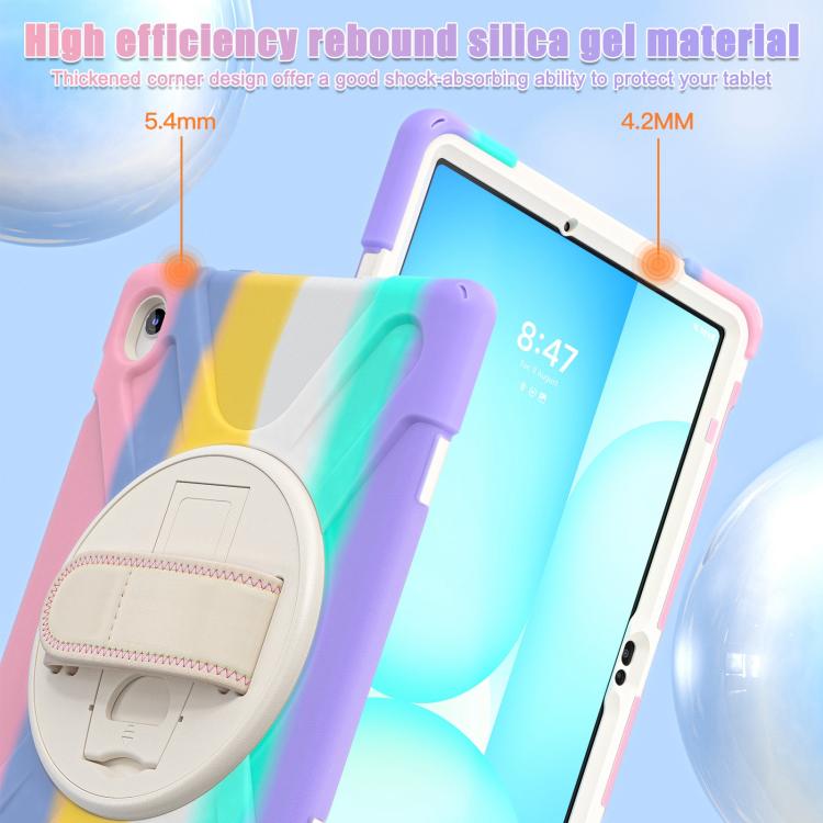 For Samsung Galaxy Tab S10 FE+ Rotatable Kickstand Grip Heavy Duty Hard Rugged Tablet Case