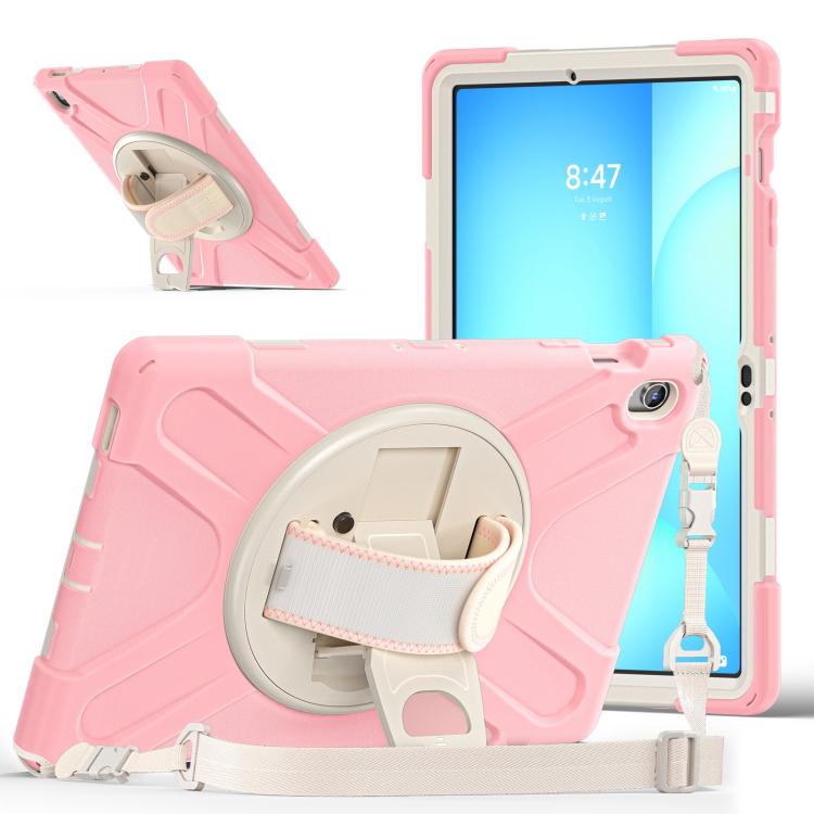 For Samsung Galaxy Tab S10 FE+ Rotatable Kickstand Grip Heavy Duty Hard Rugged Tablet Case