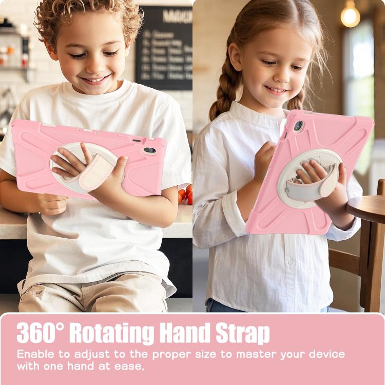 For Samsung Galaxy Tab S10 FE+ Rotatable Kickstand Grip Heavy Duty Hard Rugged Tablet Case