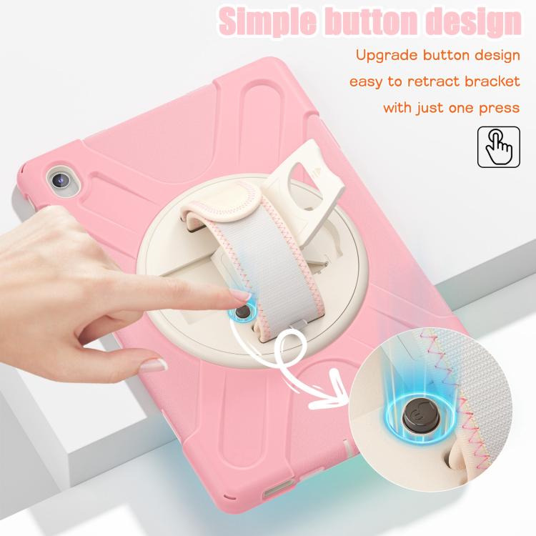 For Samsung Galaxy Tab S10 FE+ Rotatable Kickstand Grip Heavy Duty Hard Rugged Tablet Case