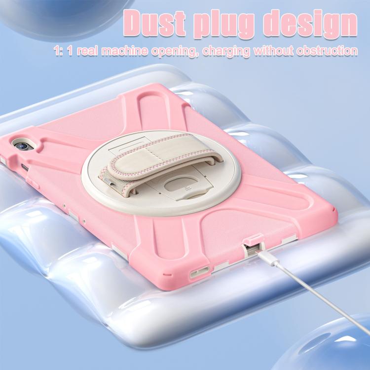 For Samsung Galaxy Tab S10 FE+ Rotatable Kickstand Grip Heavy Duty Hard Rugged Tablet Case