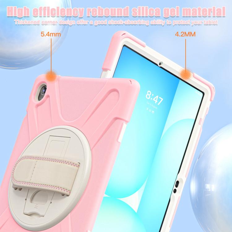 For Samsung Galaxy Tab S10 FE+ Rotatable Kickstand Grip Heavy Duty Hard Rugged Tablet Case